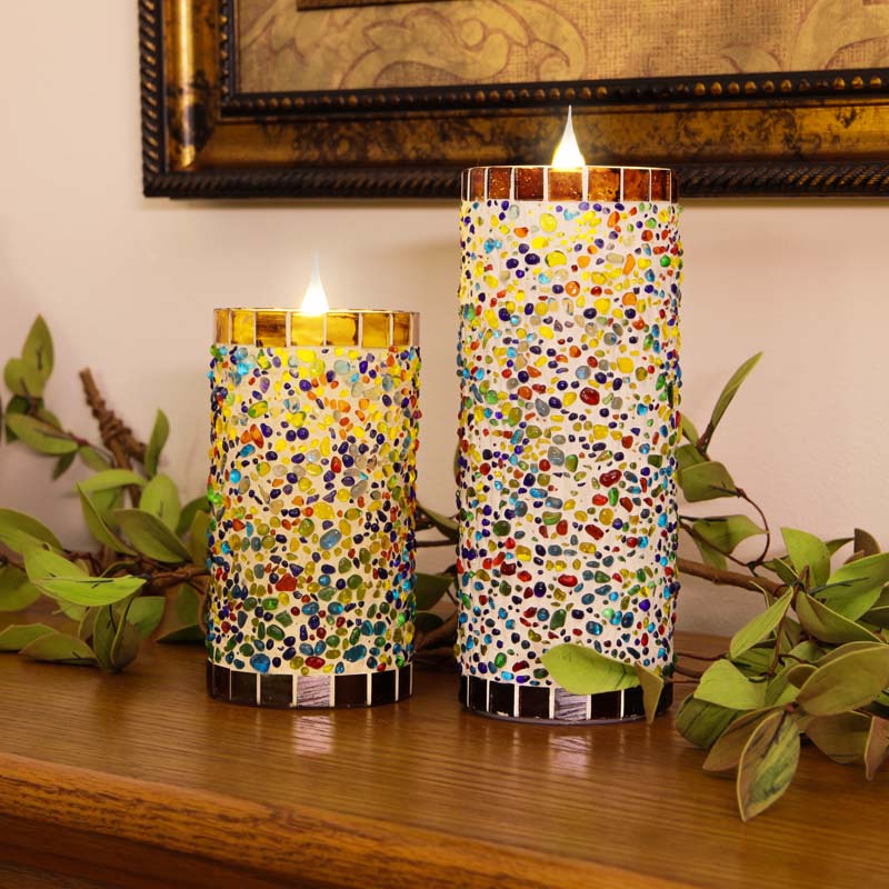Solaré 3D Flameless Candle in Speckled Stucco, view 2