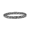 18K White Gold 20.0 Cttw Black and White Pave Set Diamond Eternity Snake Skin Style Tennis Bracelet (Black and G-H Color