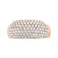 18K Rose Gold 1.00 Cttw Diamond Multi Row Dome Band Ring (F-G Color, VS1-VS2 Clarity)