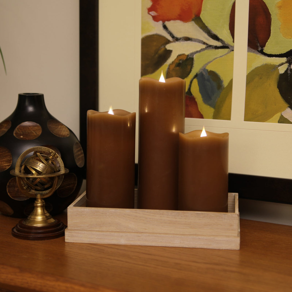 Solaré 3D Flameless Candle in Chocolate & Cranberry, view 5