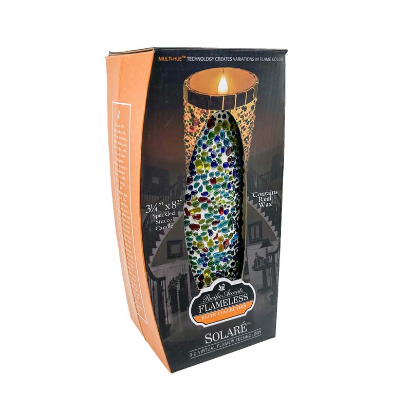Solaré 3D Flameless Candle in Speckled Stucco, view 6