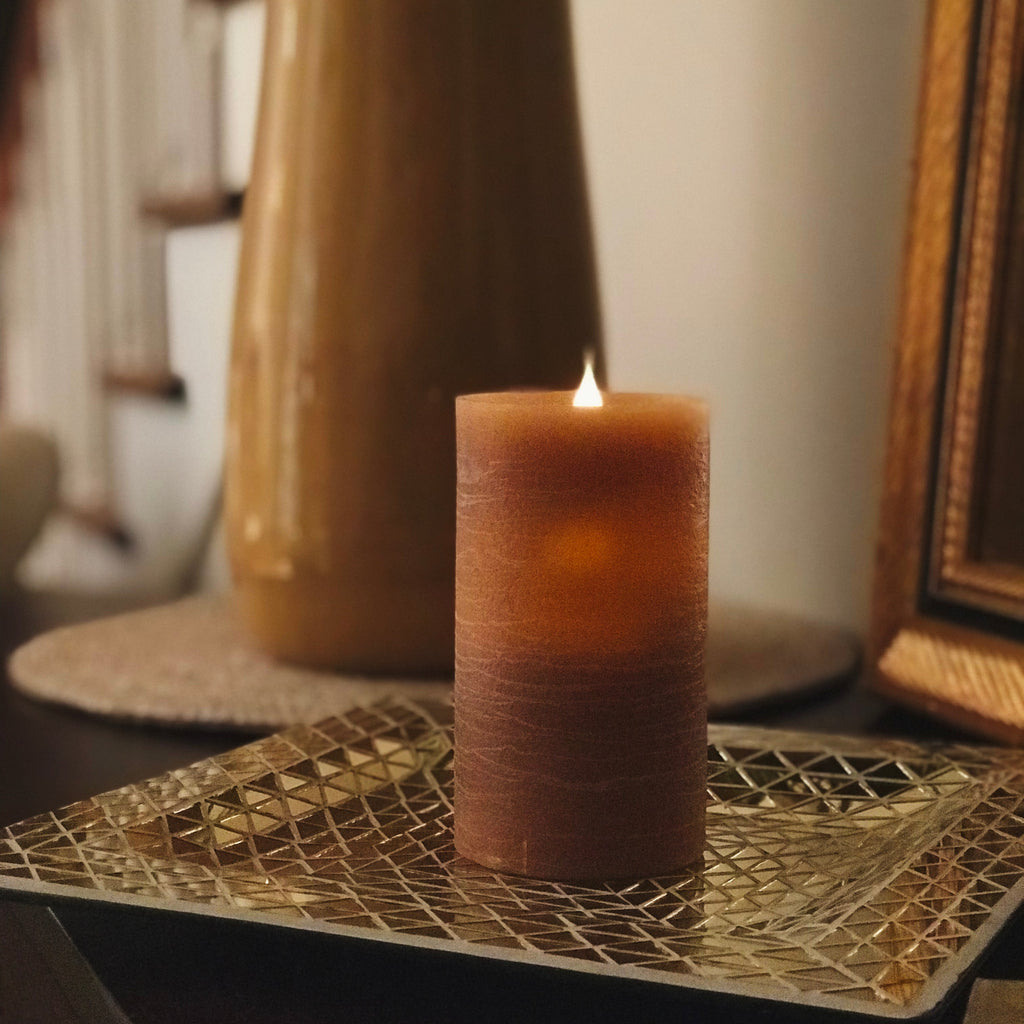 Solaré Distressed 3D Flameless Wax Candle, 3 × 5 in., view 8
