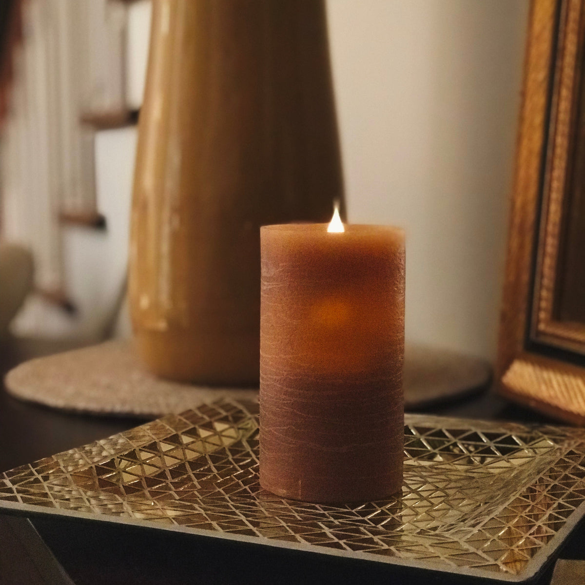 Solaré Distressed 3D Flameless Wax Candle, 3 × 5 in., view 8