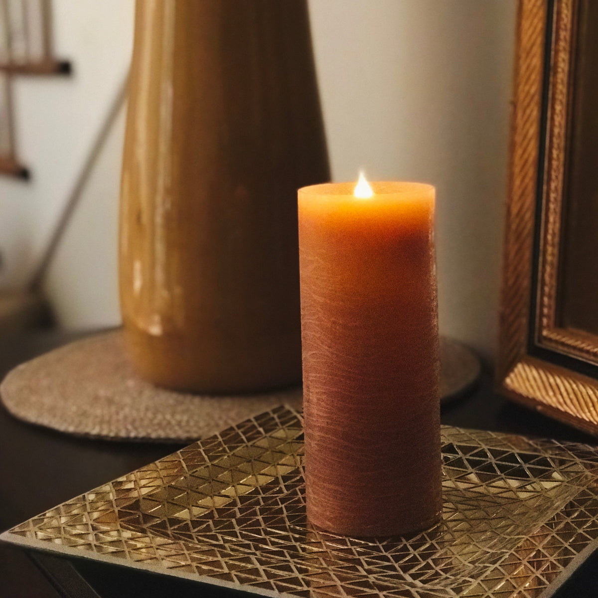 Solaré Distressed 3D Flameless Wax Candle, 3 × 7 in., view 8