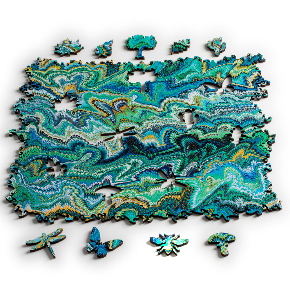MARBLING INFINITY PUZZLE™ LARGE | green | Representative arrangement.