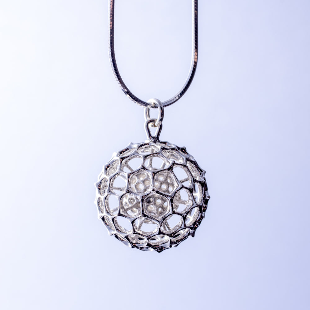 RADIOZOA NECKLACE SILVER | 18 inch snake chain
