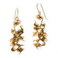 RIBBON EARRINGS | brass