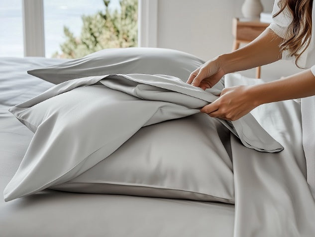 Sleep & Beyond myBamboo 400TC Rayon-and-Cotton Sheet Set, supplier catalog photograph