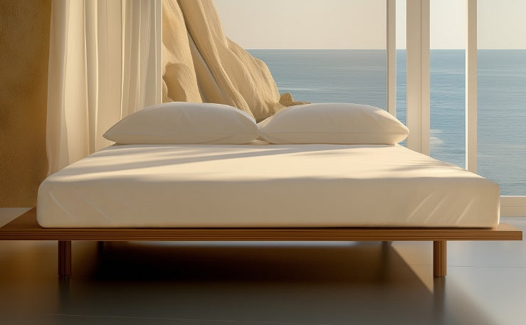 Sleep & Beyond 300TC Organic Cotton Sateen Fitted Sheet, supplier catalog photograph