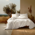 Sleep & Beyond 300TC Organic Cotton Sateen Duvet Cover Set, supplier catalog photograph
